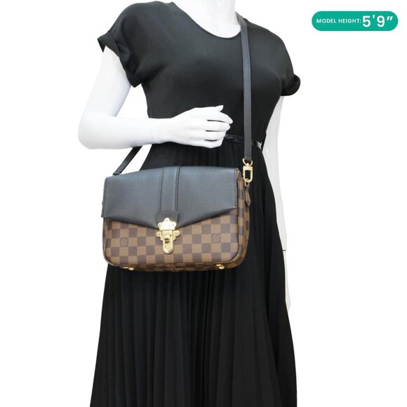 Louis Vuitton  Clapton Damier Ebene Shoulder Bag Black - Picture 2 of 12